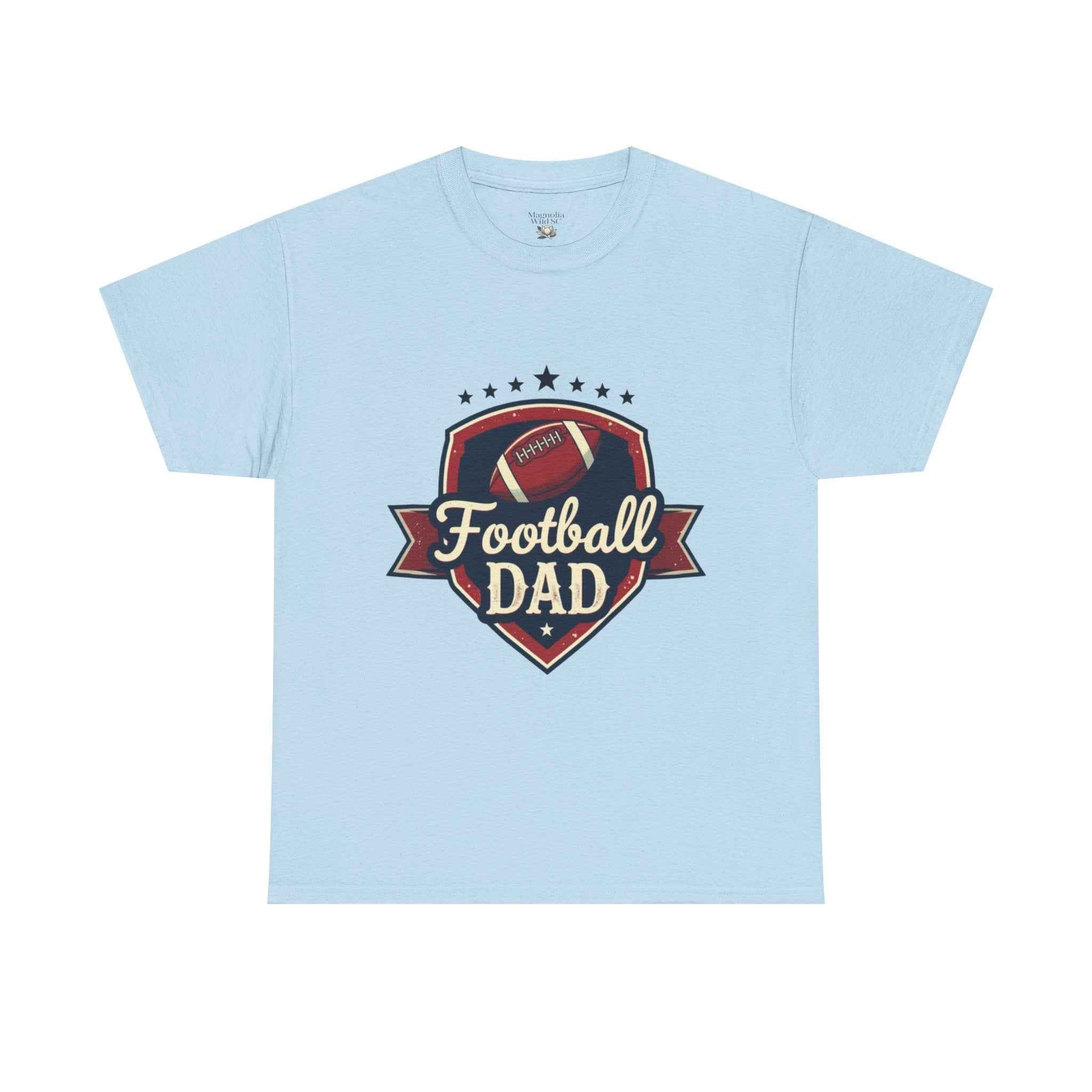 Retro Badge Style: The Vintage Football Dad Shield Tee
