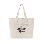 Personalized Soccer Mama Zippered Canvas Tote — Game Day Essential