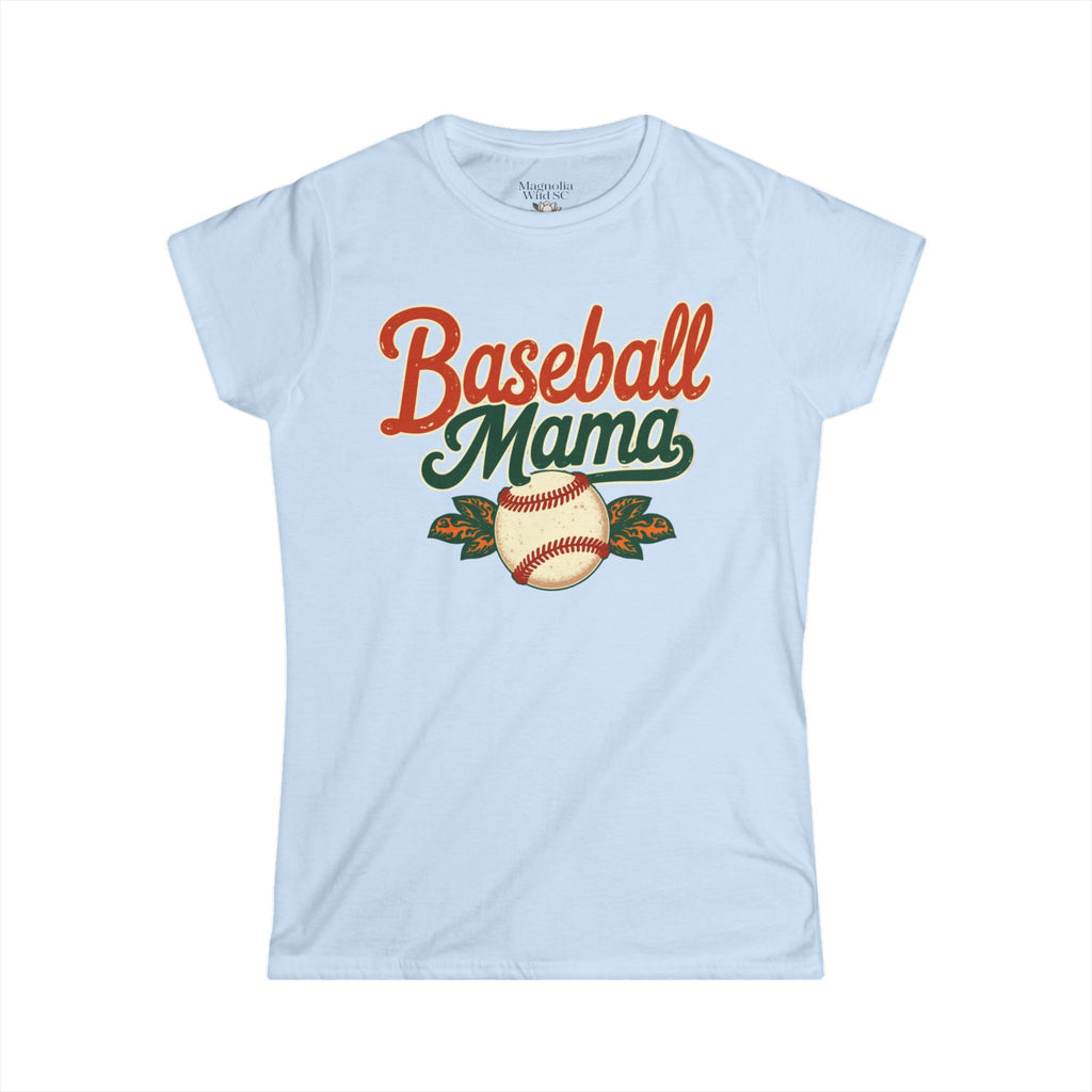 Retro Baseball Mom Tee - Magnolia Wild SC