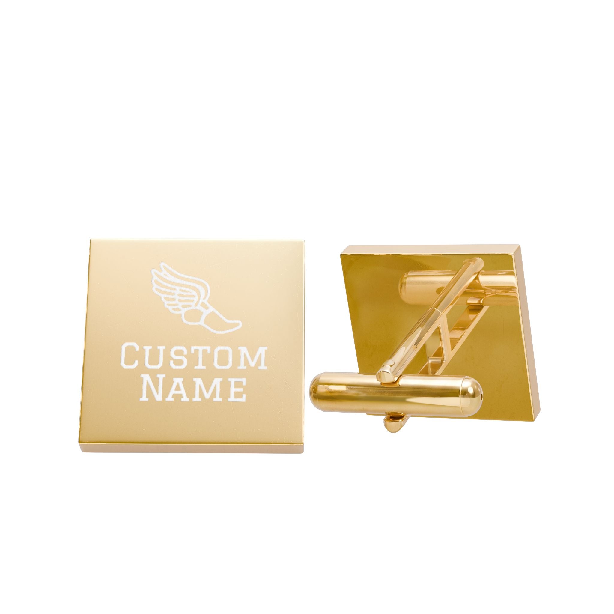 Personalized Track Cufflinks — Custom Name Engraving - Magnolia Wild SC
