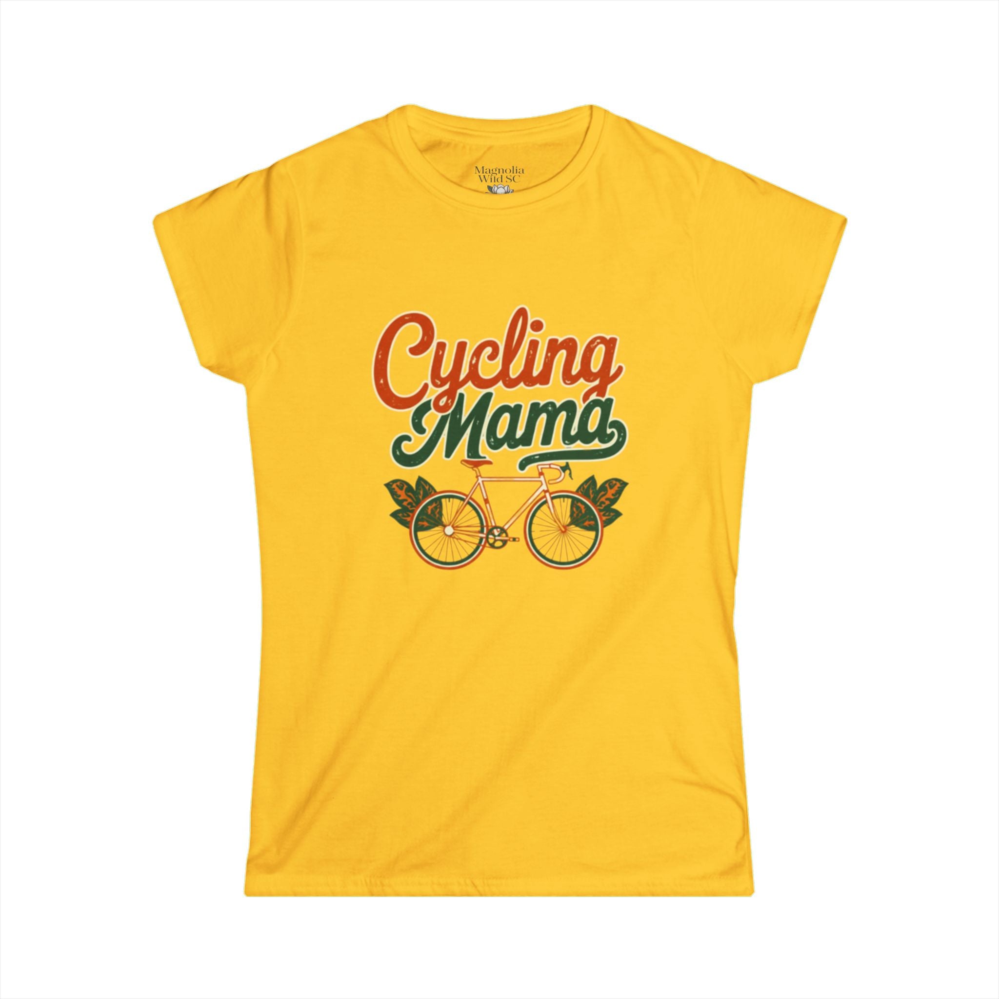 Retro Cycling Mama Tee - Magnolia Wild SC
