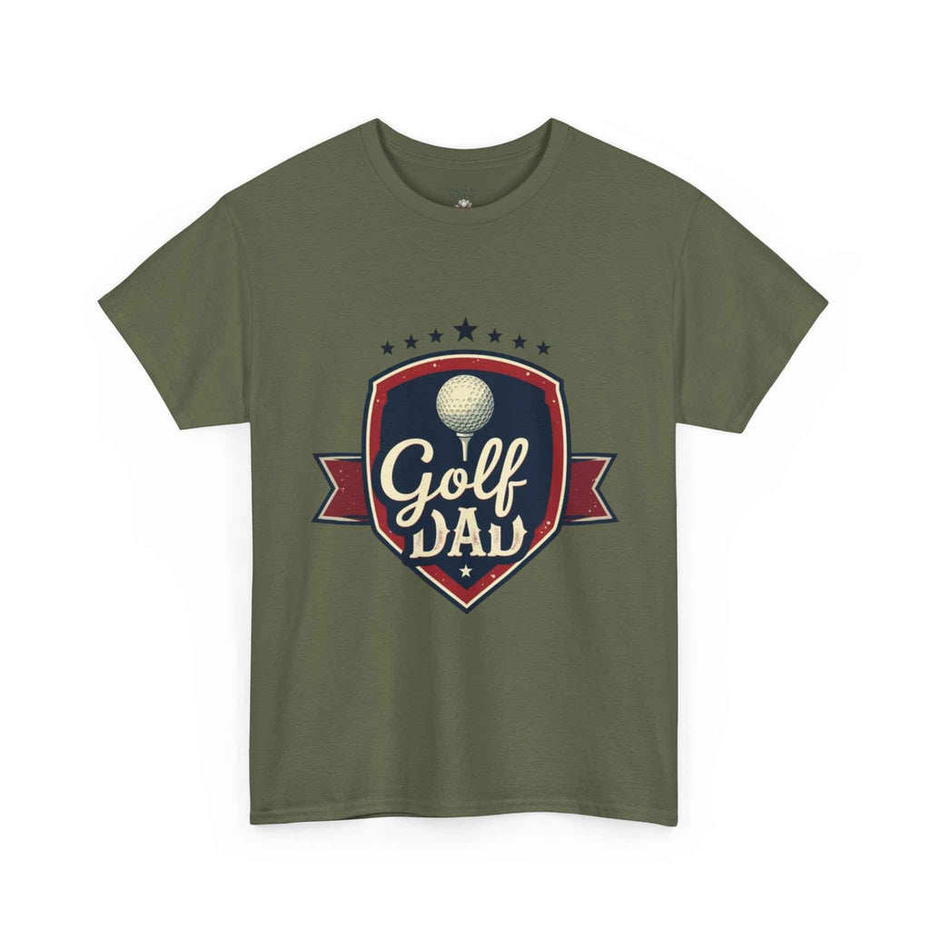 Retro Badge Style: The Vintage Golf Dad Shield Tee