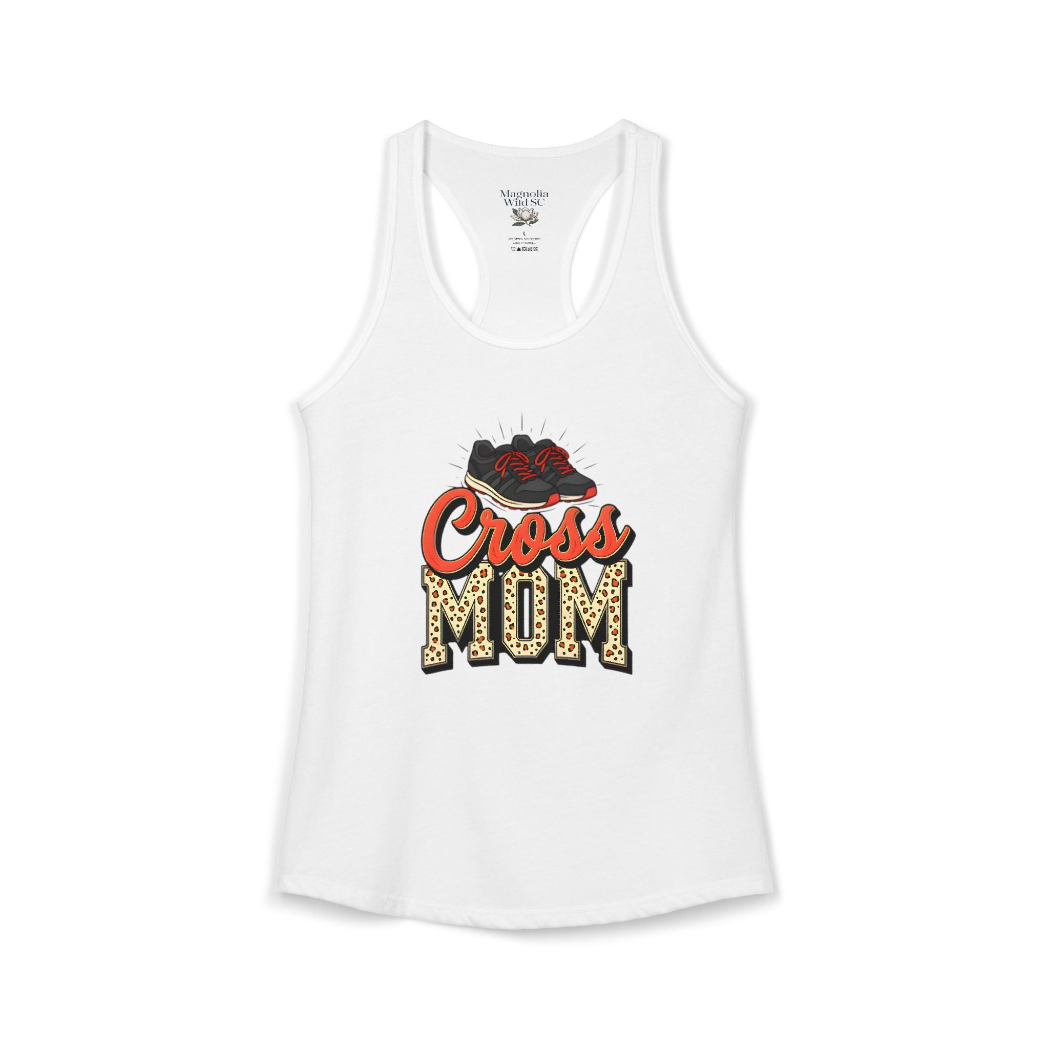 Mom Cross Country Mom Racerback Tank – Personalized Name & Number Option - Magnolia Wild SC