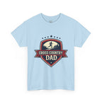 Retro Badge Style: The Vintage Cross Country Dad Shield Tee - Magnolia Wild SC