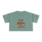 Lacrosse Mom Cheetah Print Women's Crop Tee - Magnolia Wild SC