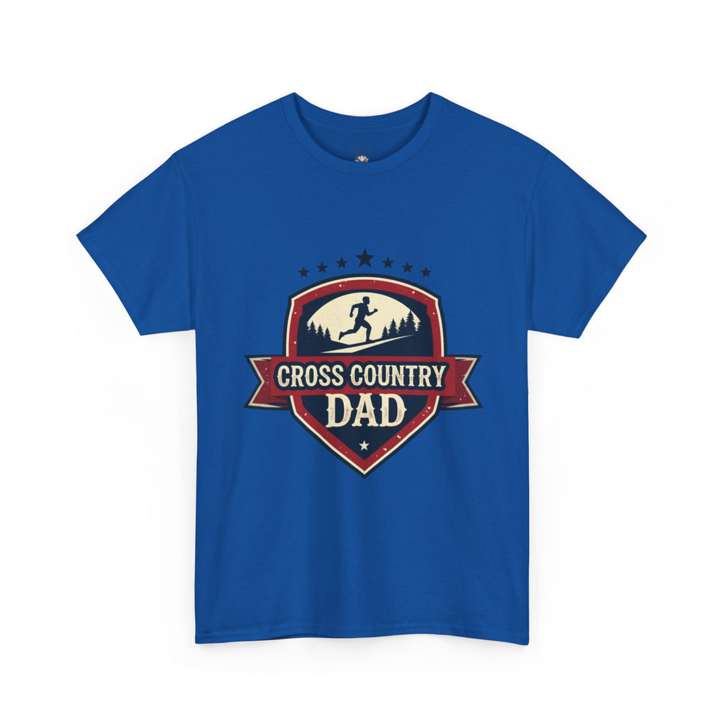 Retro Badge Style: The Vintage Cross Country Dad Shield Tee - Magnolia Wild SC