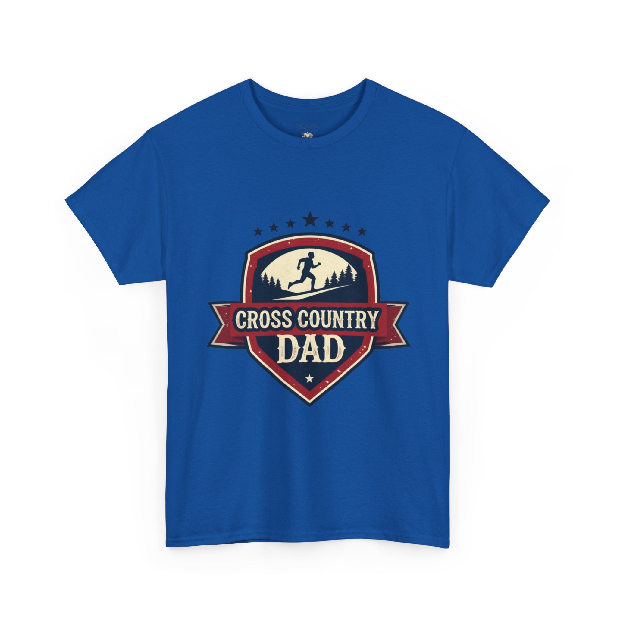Retro Badge Style: The Vintage Cross Country Dad Shield Tee - Magnolia Wild SC