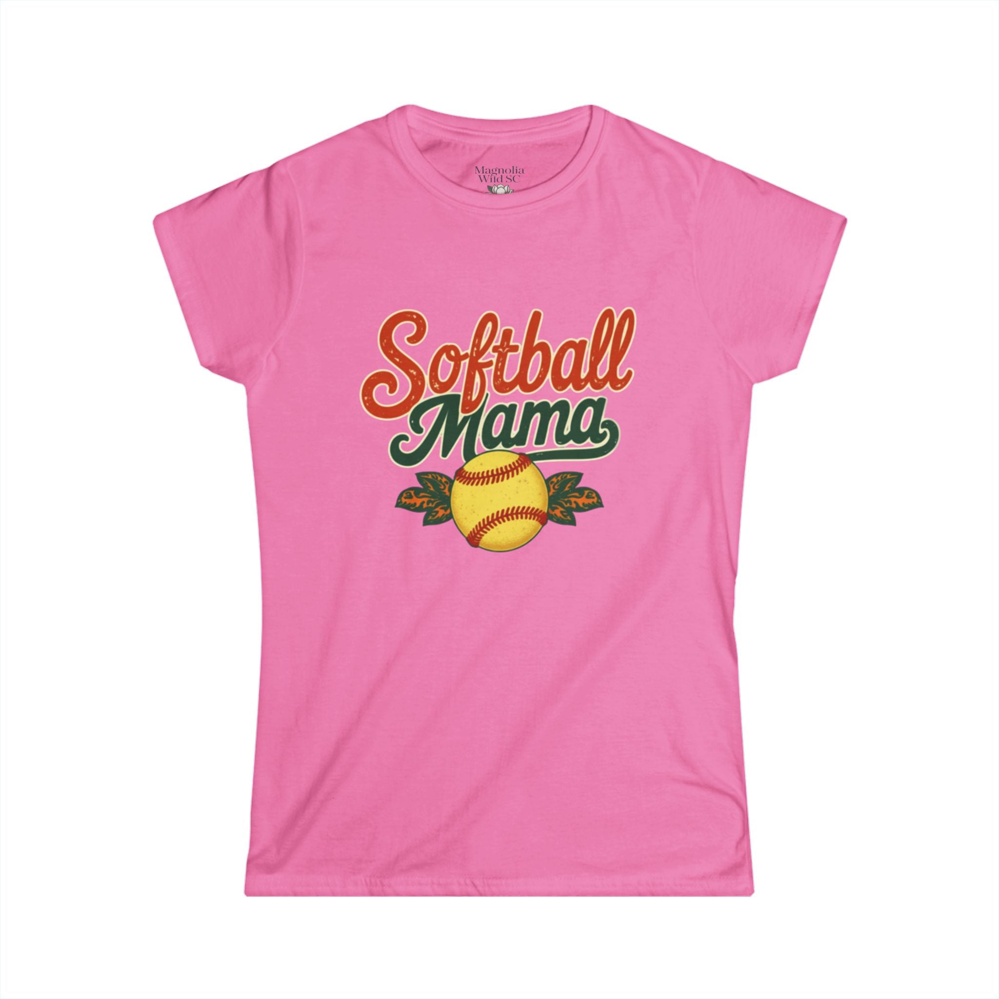 Retro Softball Mom Shirt - Vintage Style Shirt for Proud Softball Moms