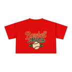 Baseball Mama Crop Tee | Retro Baseball Graphic, Mom Sports Top - Magnolia Wild SC