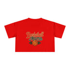 Basketball Mama Crop Tee | Retro Basketball Graphic, Mom Sports Top - Magnolia Wild SC
