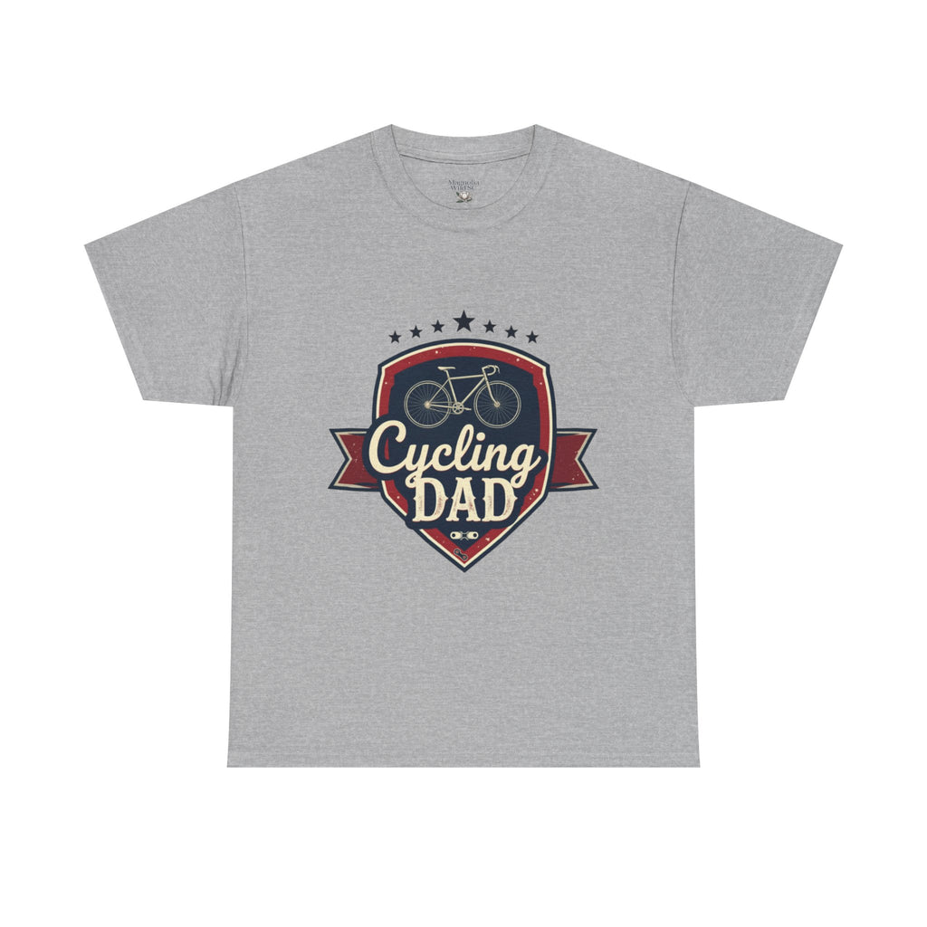 Retro Badge Style: The Vintage Cycling Dad Shield Tee - Magnolia Wild SC