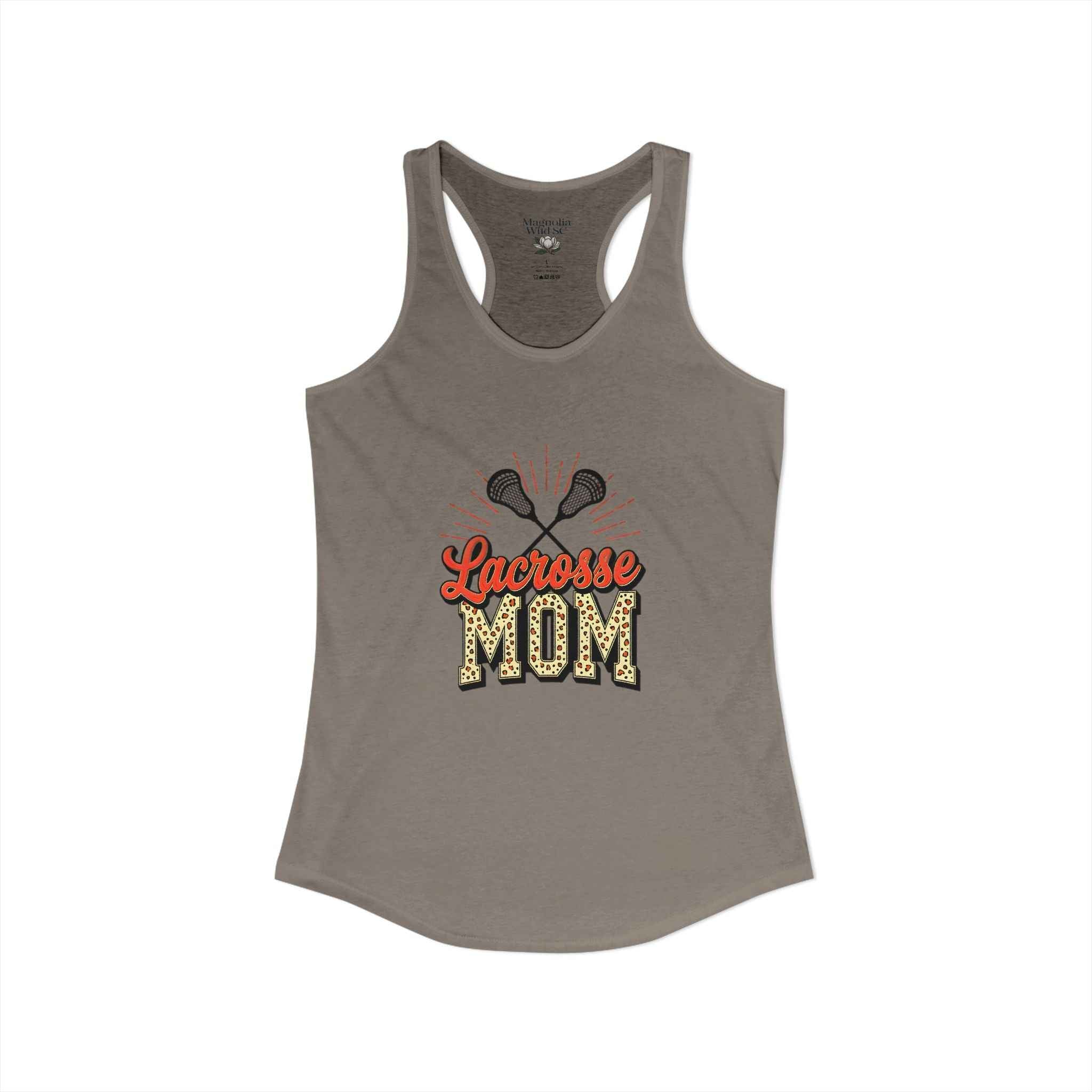 Lacrosse Mom Racerback Tank – Personalized Name & Number Option