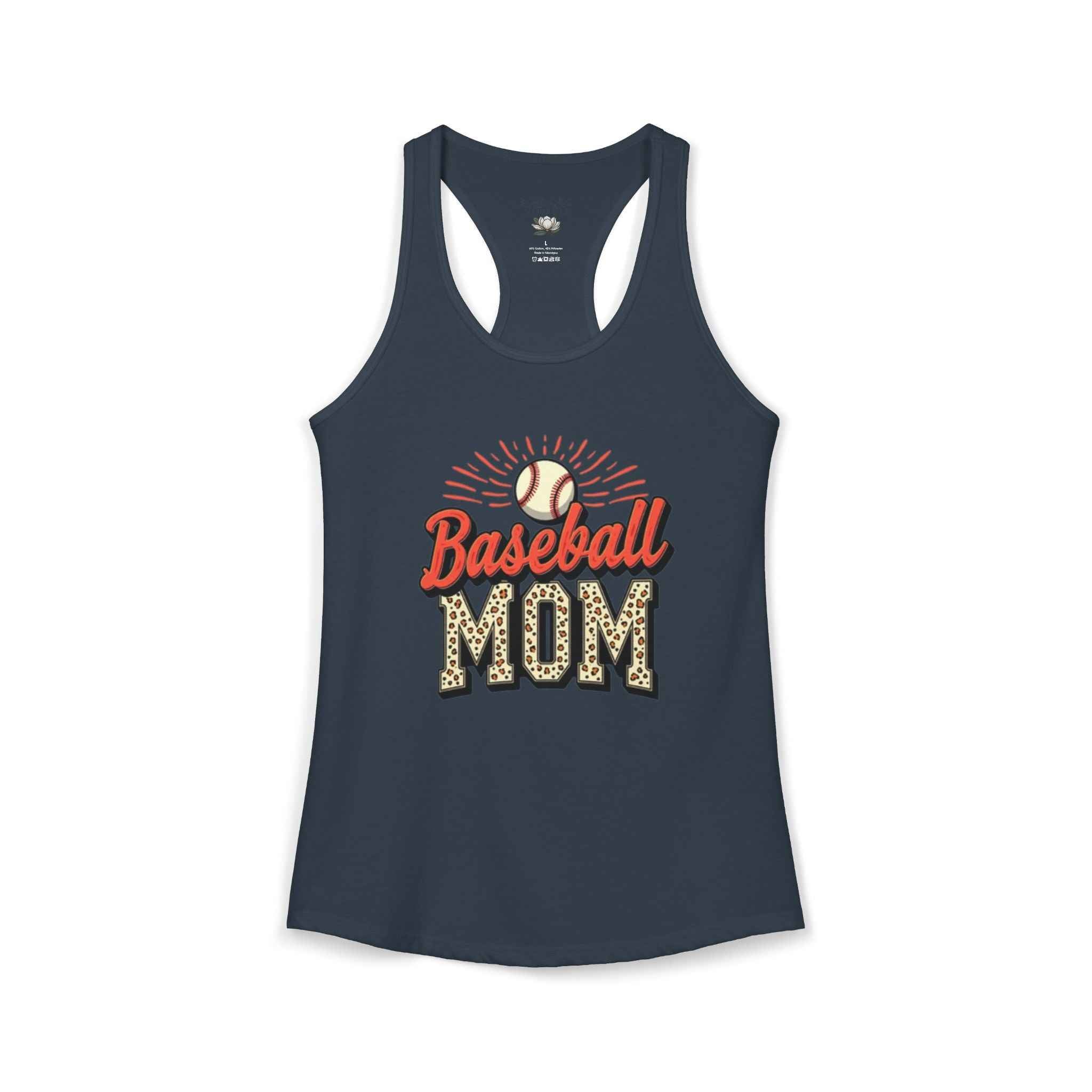 Baseball Mom Racerback Tank – Personalized Name & Number Option