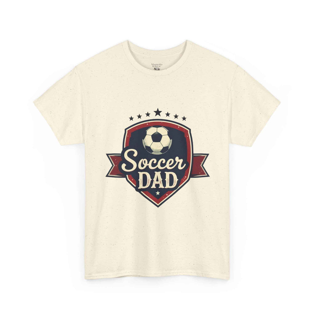 Retro Badge Style: The Vintage Soccer Dad Shield Tee