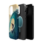 Surfer Riding a Wave iPhone Case — Magnetic Impact-Resistant - Magnolia Wild SC