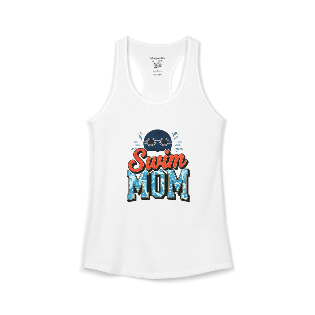 Swim Mom Racerback Tank – Personalized Name & Number Option | Lightweight Women’s Swim Tank Top - Magnolia Wild SC