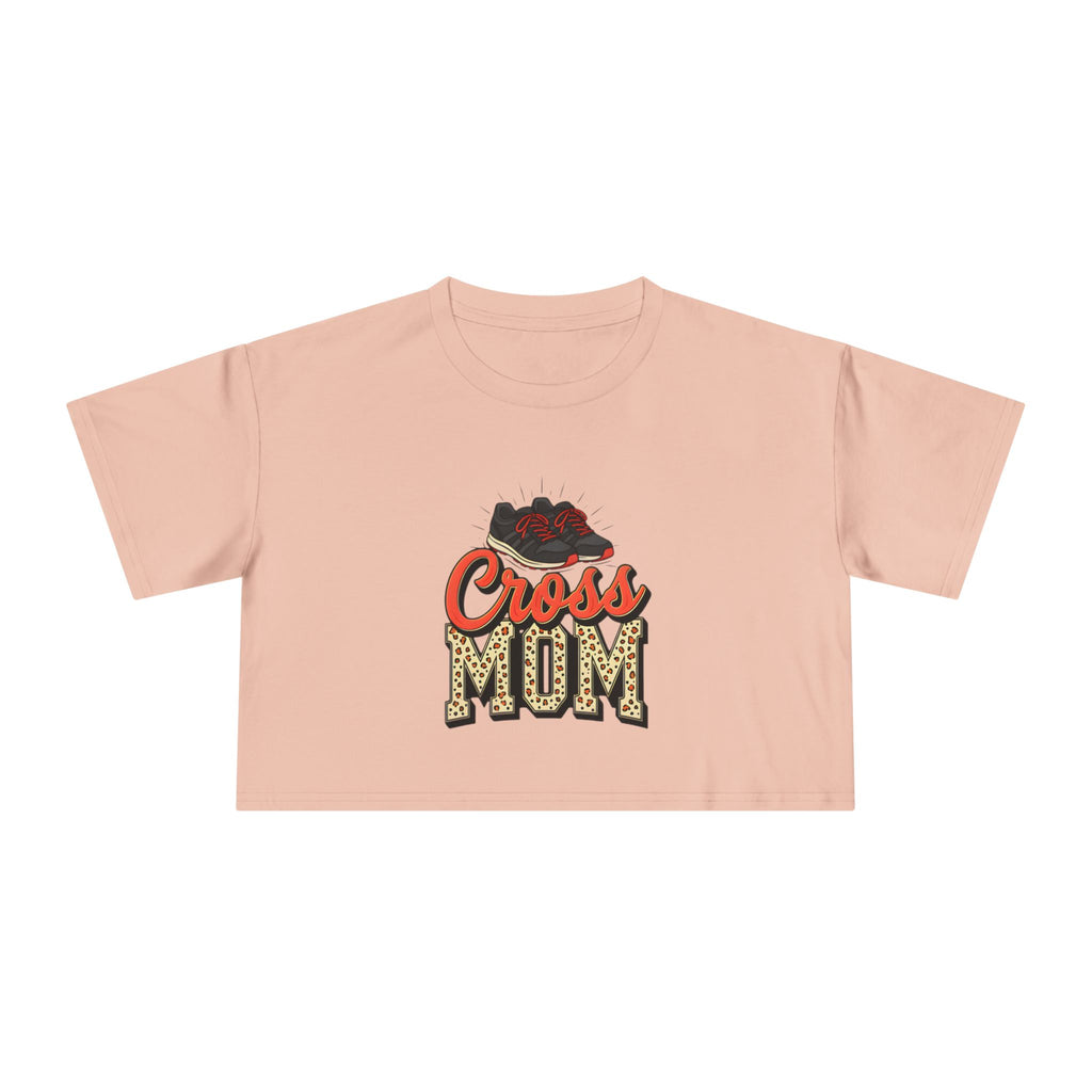 Cross Country Mom Cheetah Print Women's Crop Tee - Magnolia Wild SC