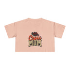 Cross Country Mom Cheetah Print Women's Crop Tee - Magnolia Wild SC
