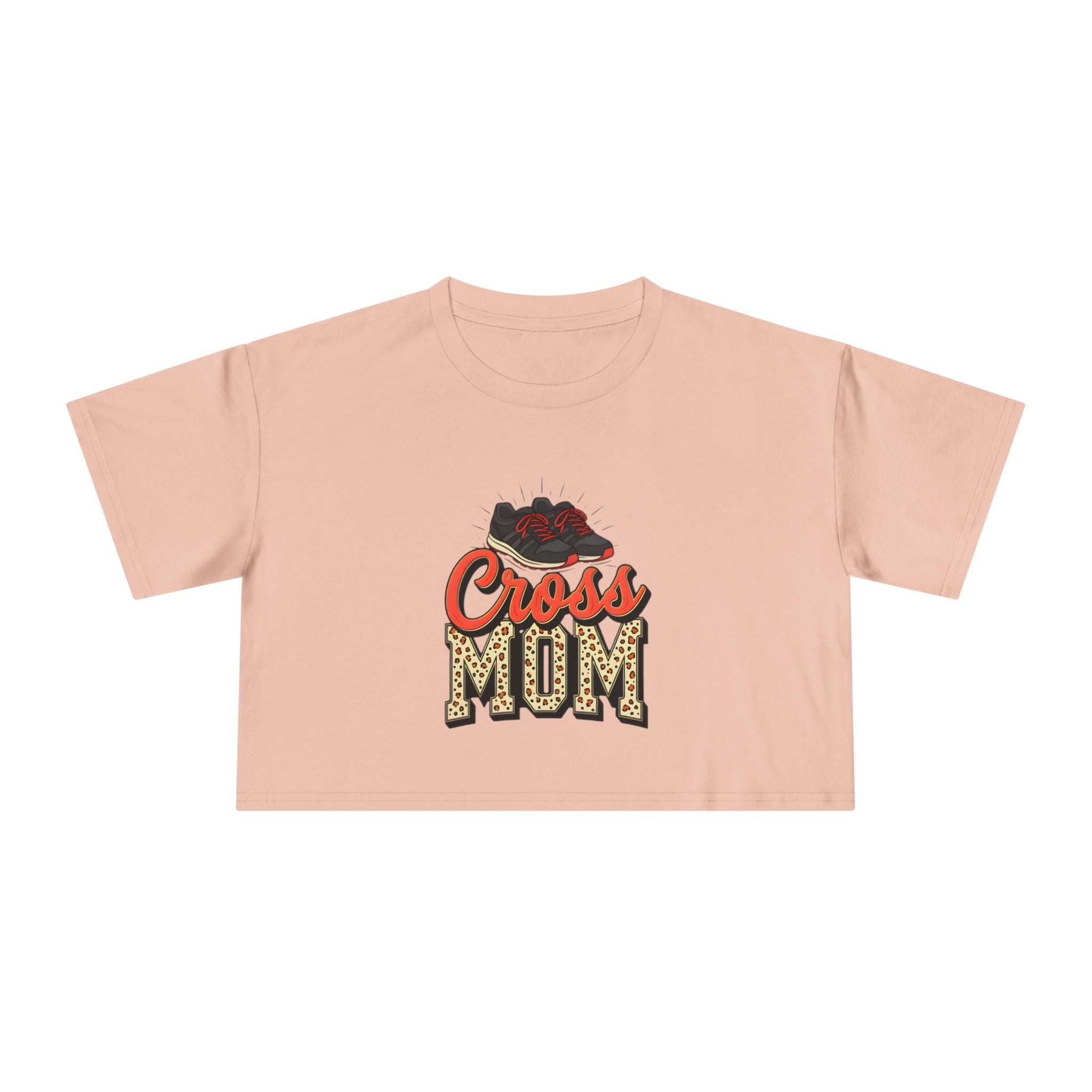 Cross Country Mom Cheetah Print Women's Crop Tee - Magnolia Wild SC