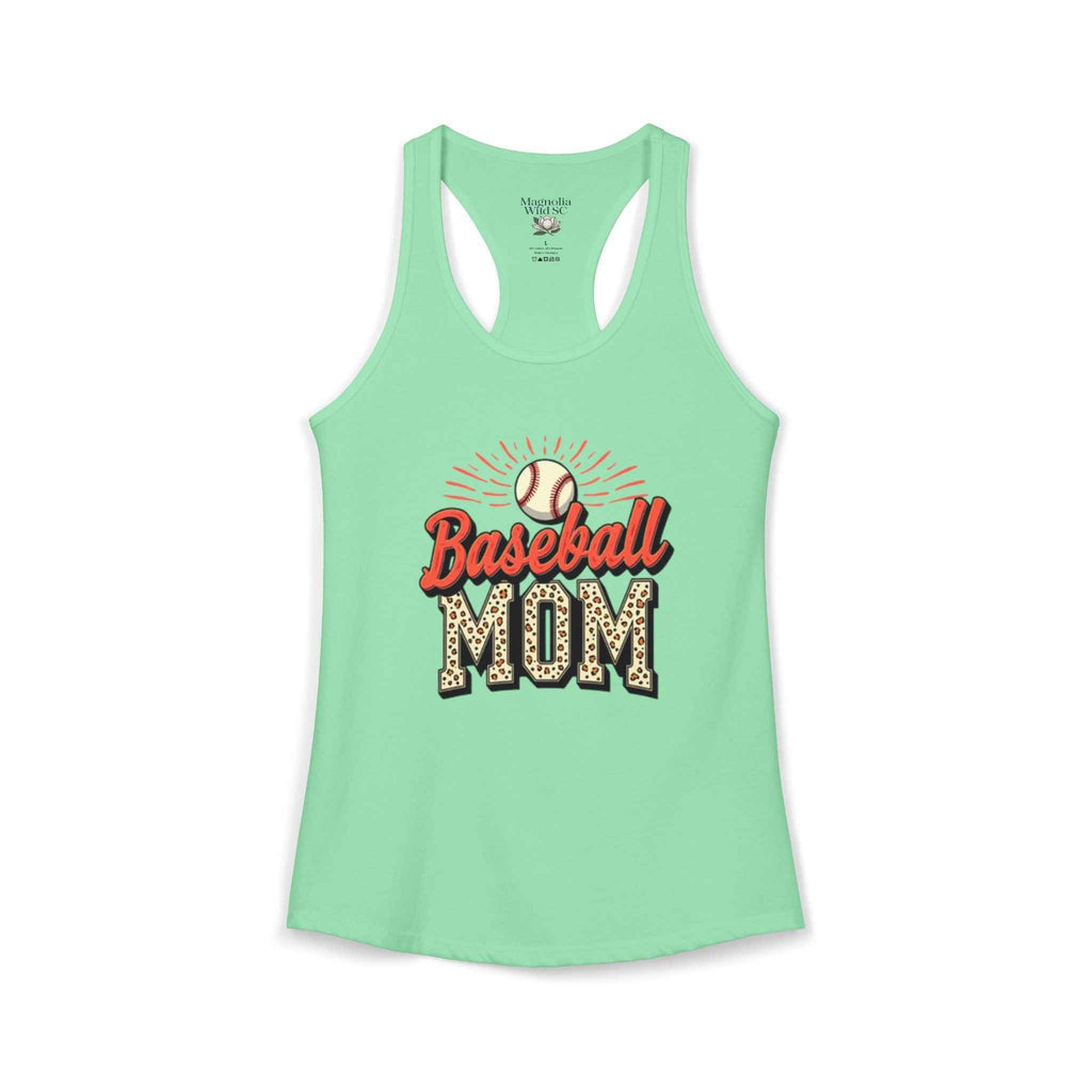 Baseball Mom Racerback Tank – Personalized Name & Number Option