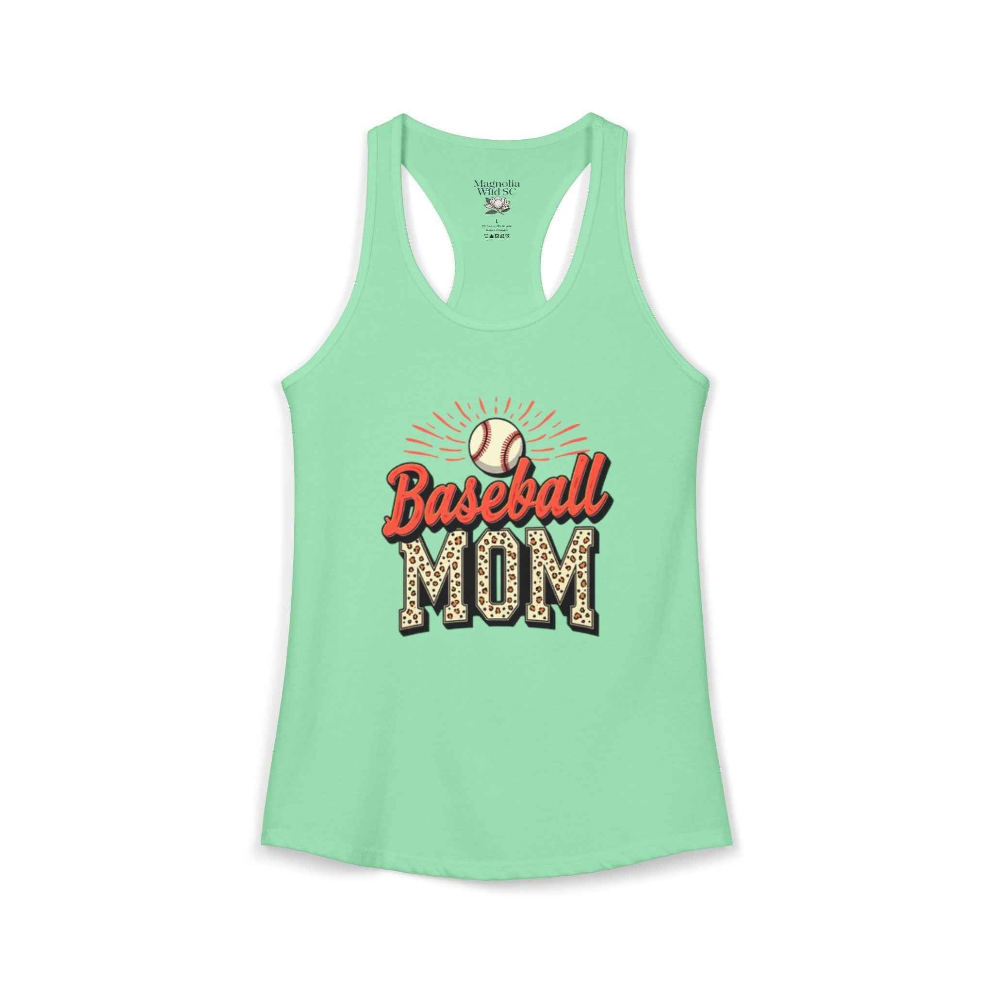 Baseball Mom Racerback Tank – Personalized Name & Number Option
