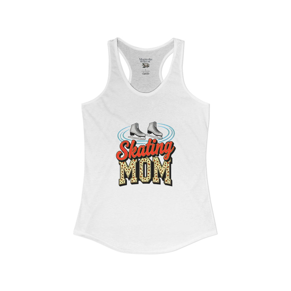 Figure Skating Mom Racerback Tank – Personalized Name & Number Option | Lightweight Women’s Figure Skating Tank Top - Magnolia Wild SC