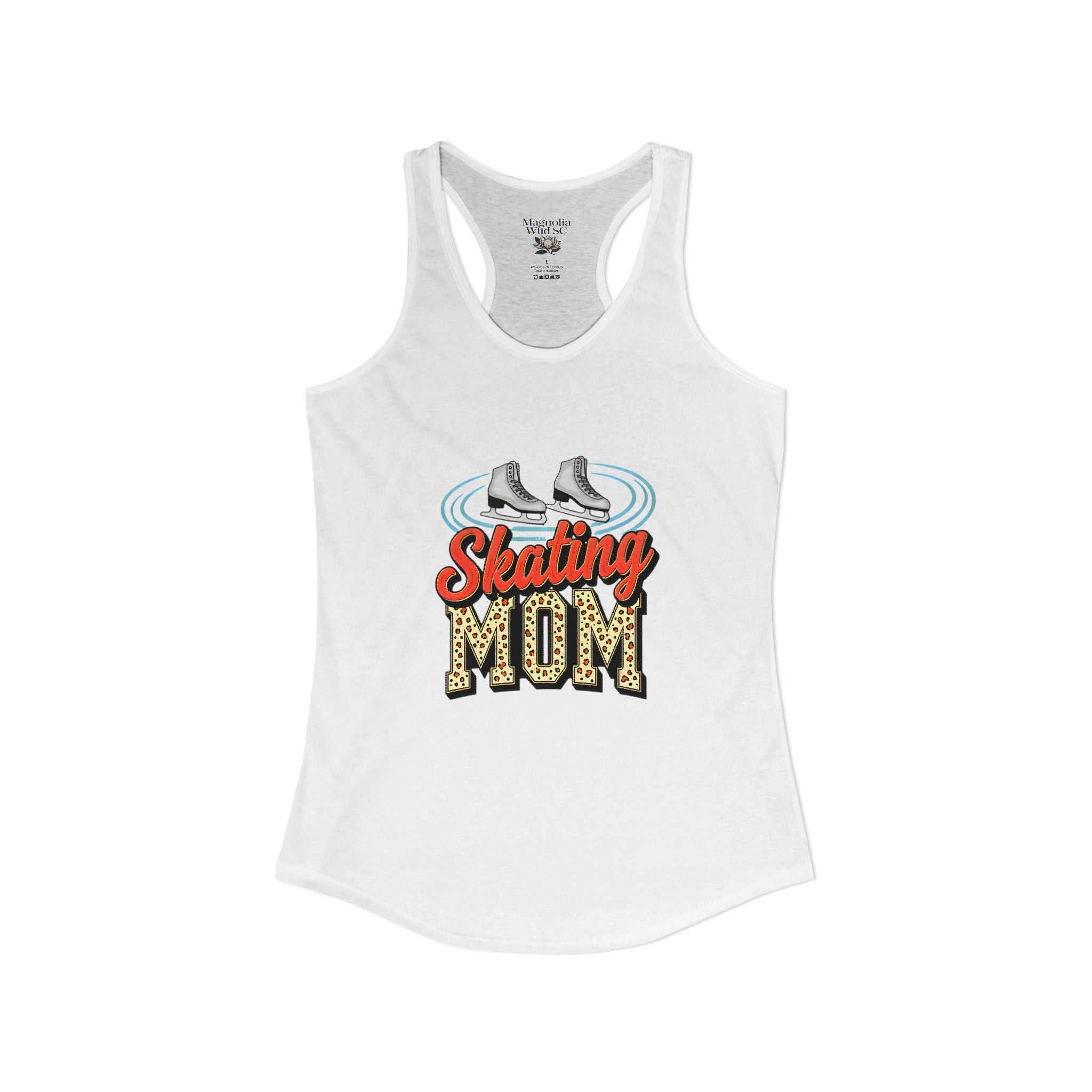 Figure Skating Mom Racerback Tank – Personalized Name & Number Option | Lightweight Women’s Figure Skating Tank Top - Magnolia Wild SC