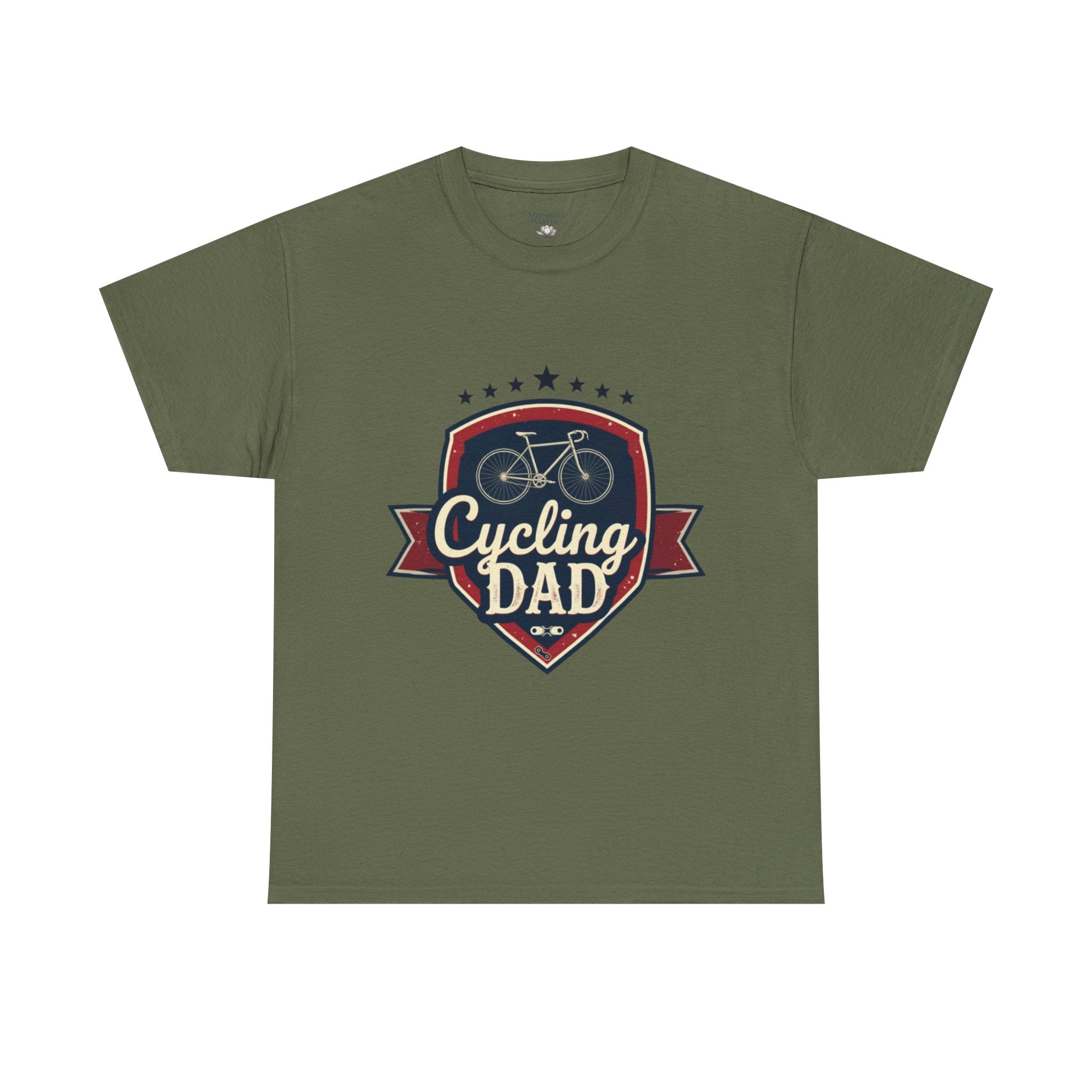 Retro Badge Style: The Vintage Cycling Dad Shield Tee - Magnolia Wild SC