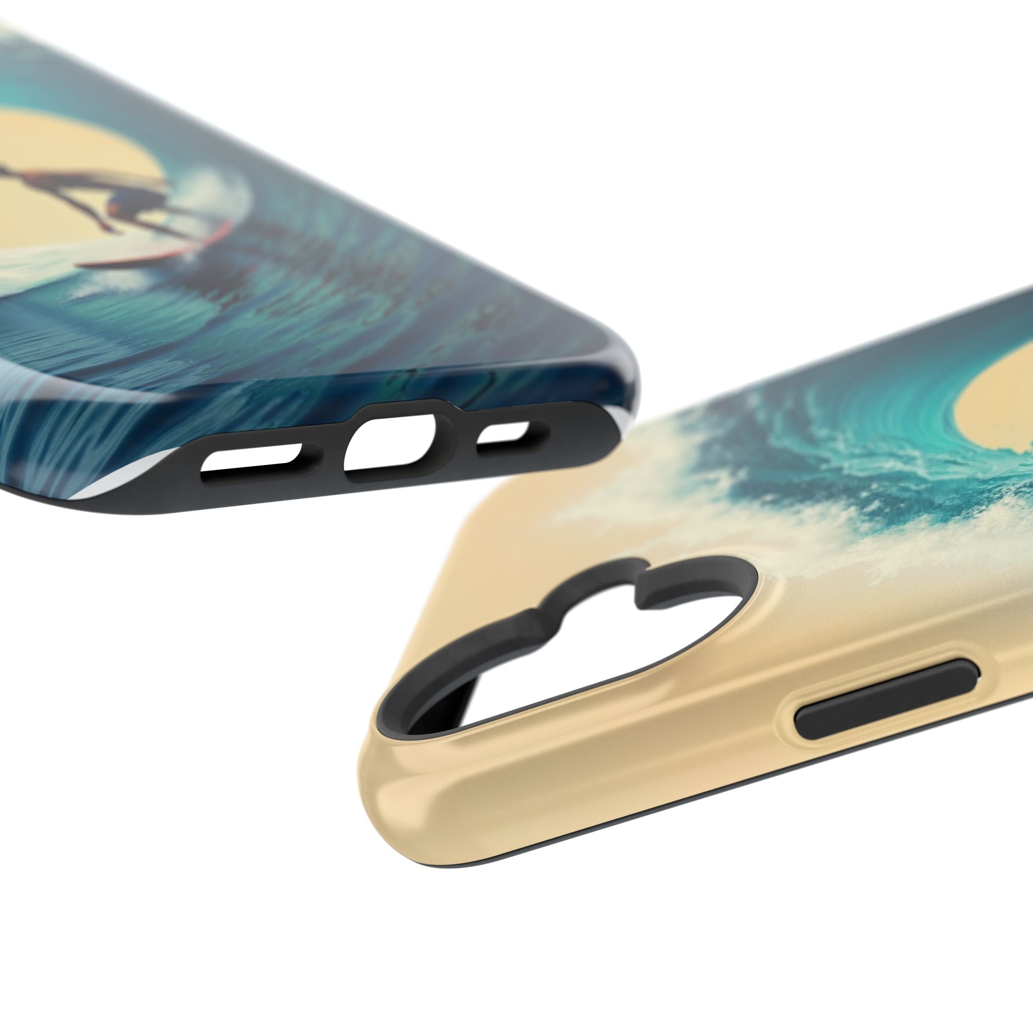 Surfer Riding a Wave iPhone Case — Magnetic Impact-Resistant - Magnolia Wild SC