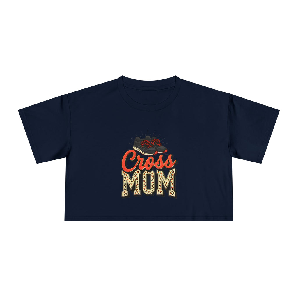 Cross Country Mom Cheetah Print Women's Crop Tee - Magnolia Wild SC