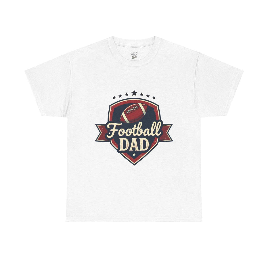 Retro Badge Style: The Vintage Football Dad Shield Tee