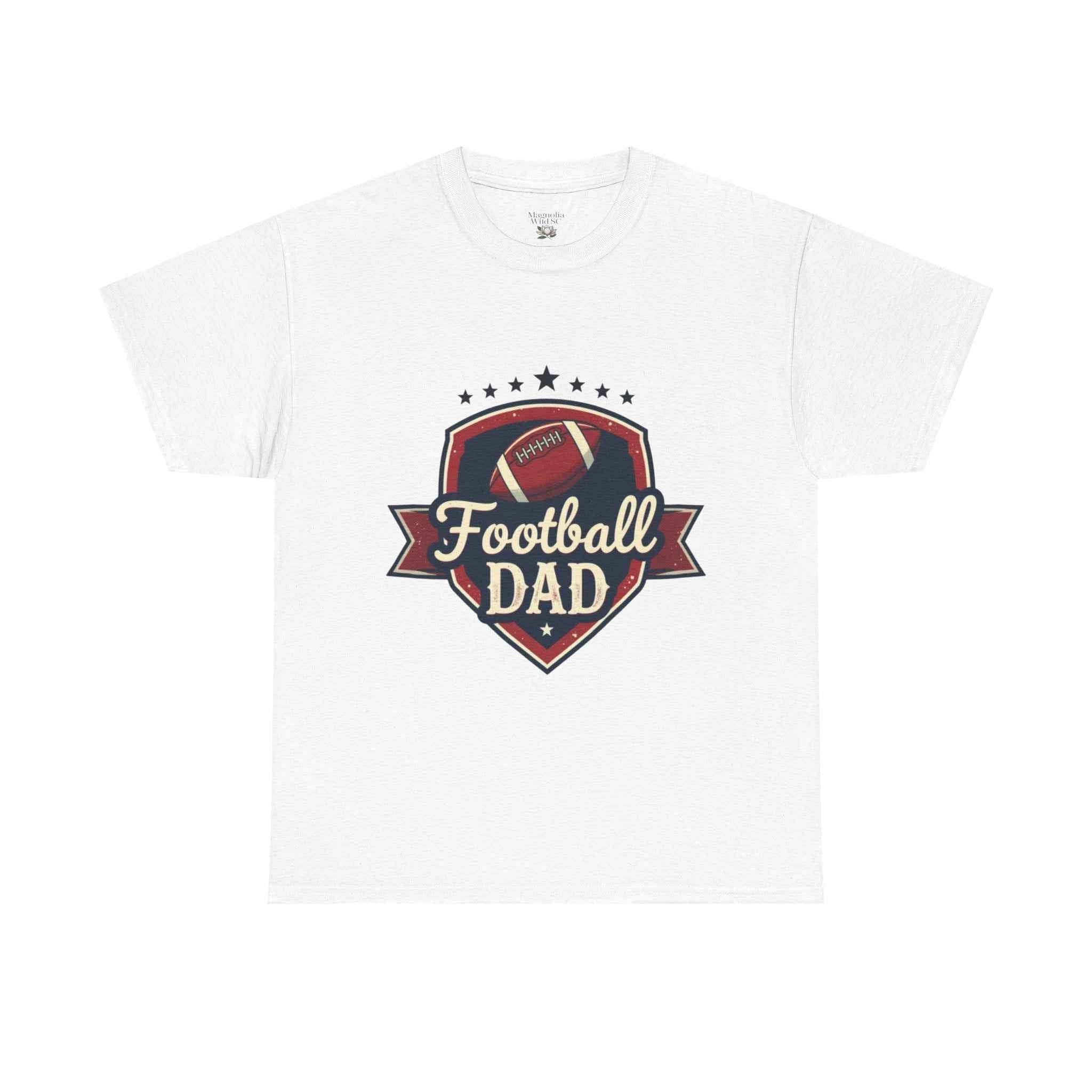 Retro Badge Style: The Vintage Football Dad Shield Tee