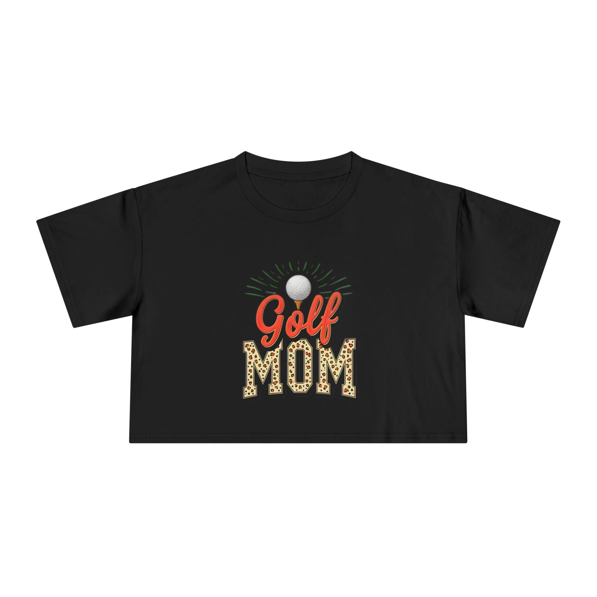 Golf Mom Cheetah Print Women's Crop Tee - Magnolia Wild SC