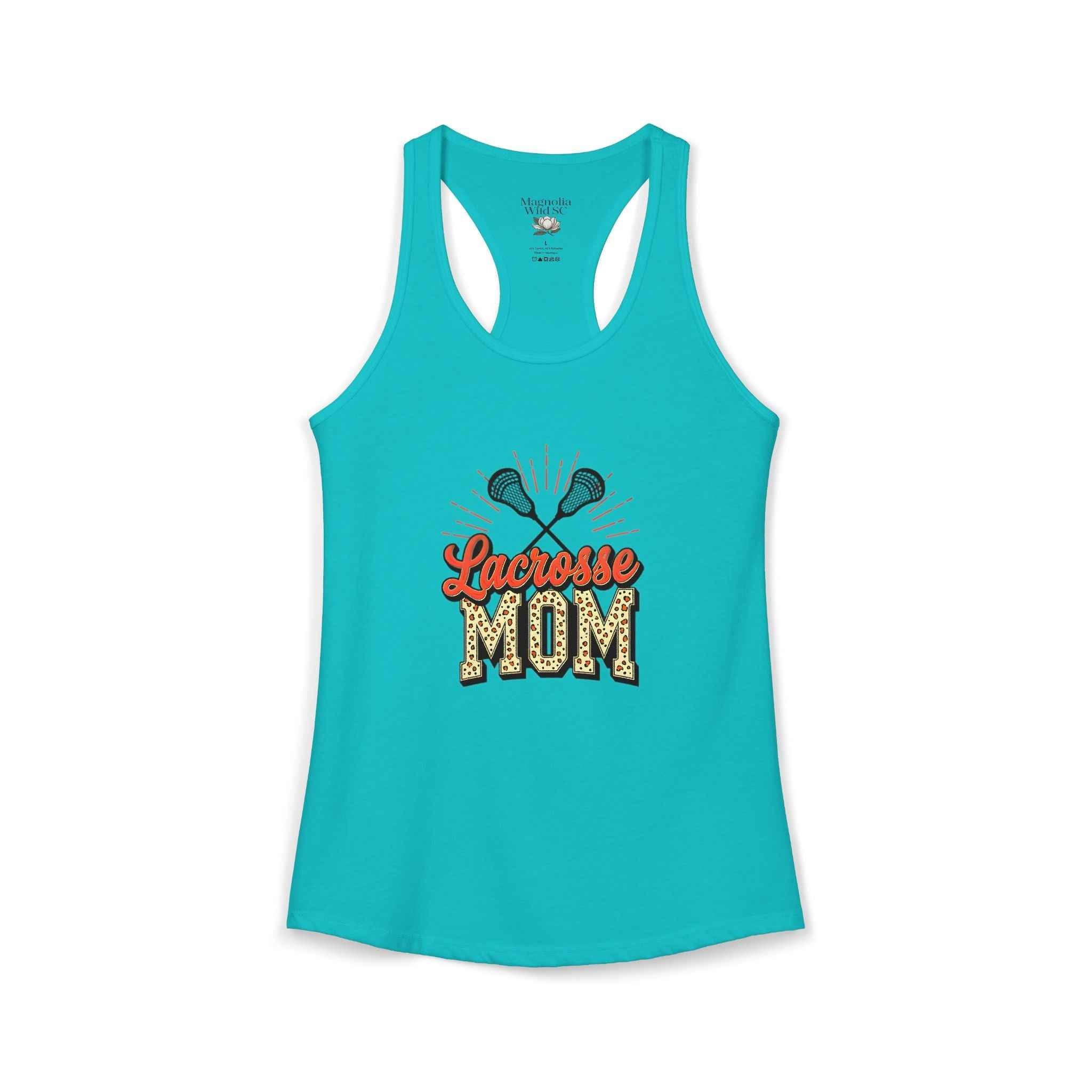 Lacrosse Mom Racerback Tank – Personalized Name & Number Option