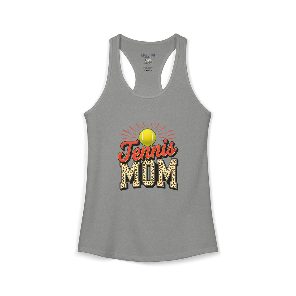 Mom Tennis Mom Racerback Tank – Personalized Name & Number Option | Lightweight Women’s Tennis Tank Top - Magnolia Wild SC