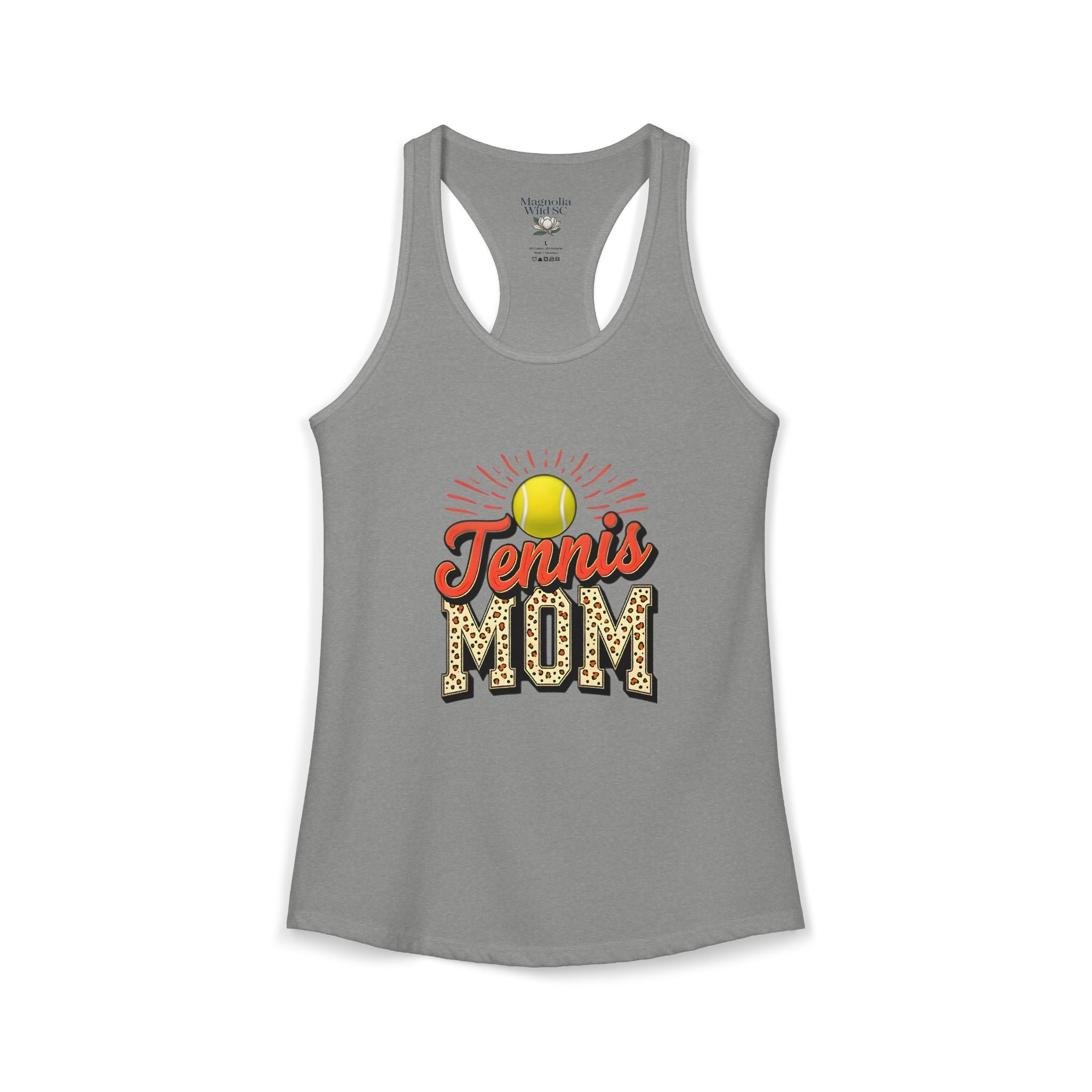 Mom Tennis Mom Racerback Tank – Personalized Name & Number Option | Lightweight Women’s Tennis Tank Top - Magnolia Wild SC