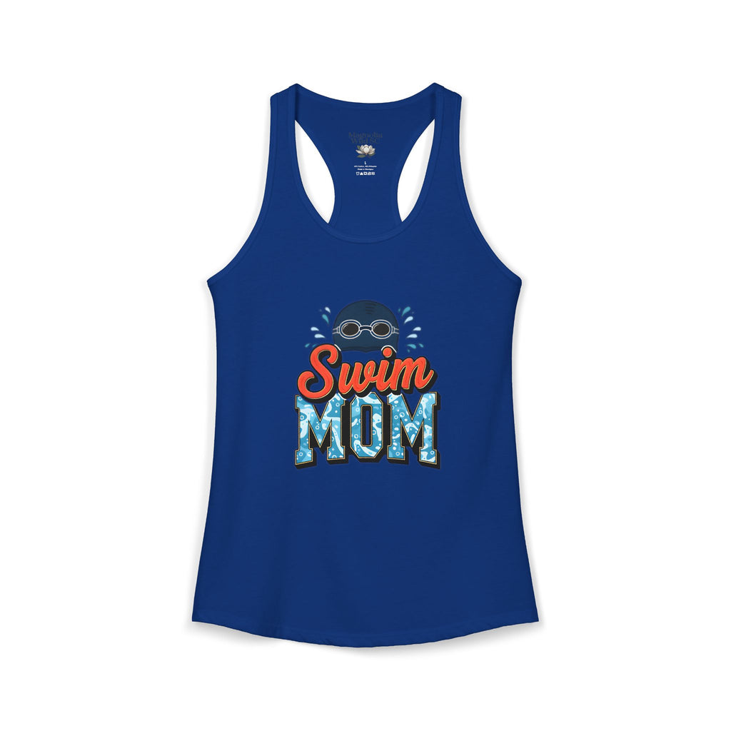 Swim Mom Racerback Tank – Personalized Name & Number Option | Lightweight Women’s Swim Tank Top - Magnolia Wild SC