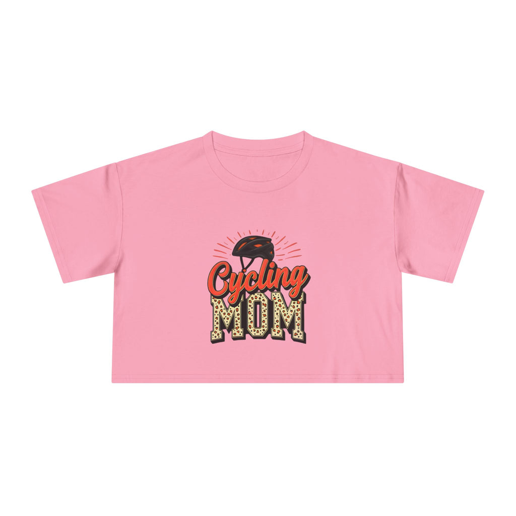 Cycling Mom Cheetah Print Crop Tee - Magnolia Wild SC