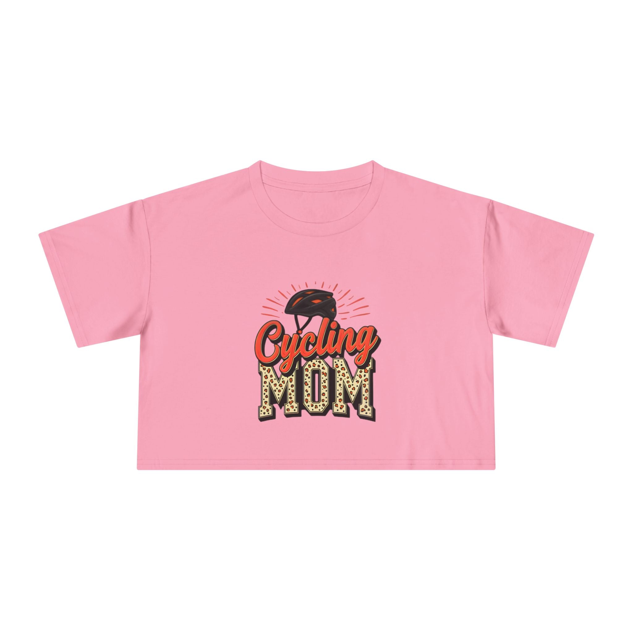 Cycling Mom Cheetah Print Crop Tee - Magnolia Wild SC