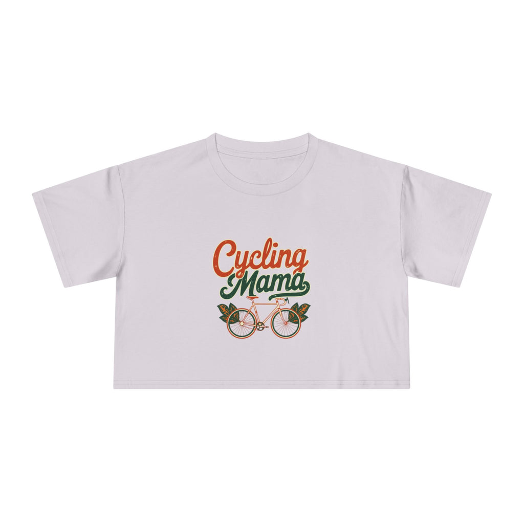 Cycling Mama Crop Tee — Retro Cycling Graphic - Magnolia Wild SC