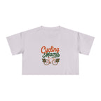 Cycling Mama Crop Tee — Retro Cycling Graphic - Magnolia Wild SC