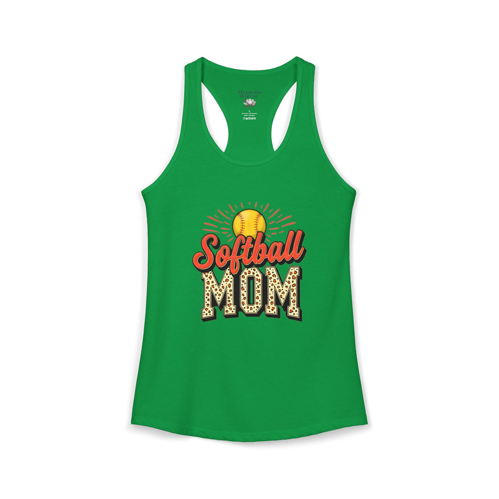 Softball Mom Racerback Tank – Personalized Name & Number Option - Magnolia Wild SC