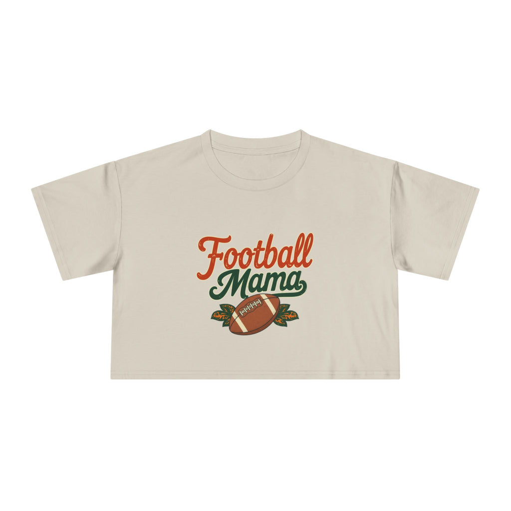 Football Mama Crop Tee | Retro Football Graphic, Mom Sports Top - Magnolia Wild SC