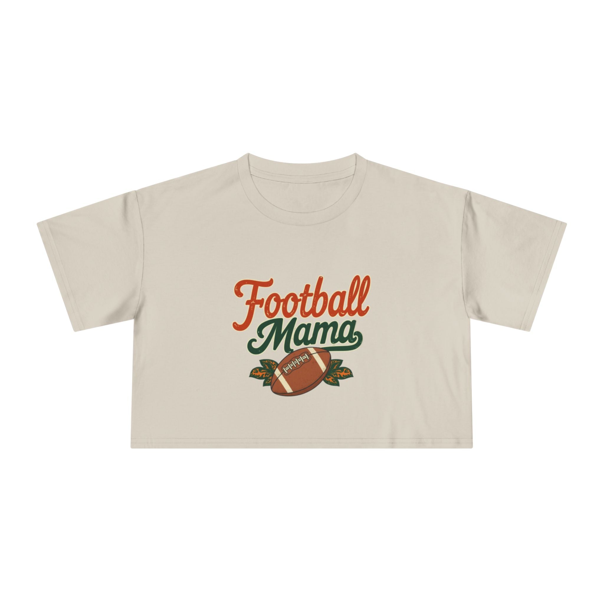 Football Mama Crop Tee | Retro Football Graphic, Mom Sports Top - Magnolia Wild SC
