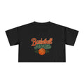 Basketball Mama Crop Tee | Retro Basketball Graphic, Mom Sports Top - Magnolia Wild SC