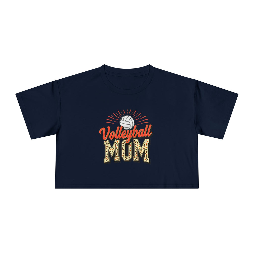 Volleyball Mom Cheetah Print Women's Crop Tee - Magnolia Wild SC