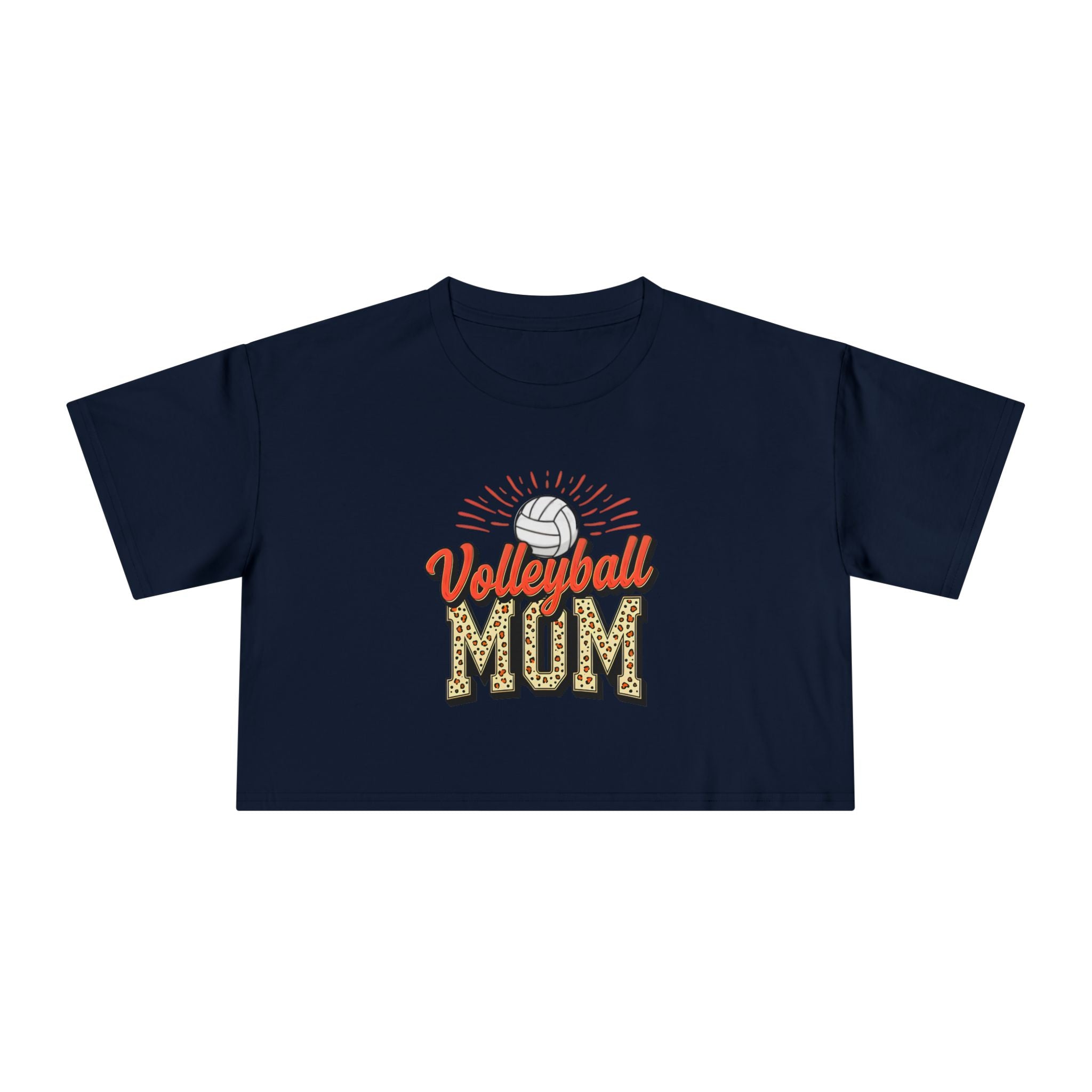 Volleyball Mom Cheetah Print Women's Crop Tee - Magnolia Wild SC