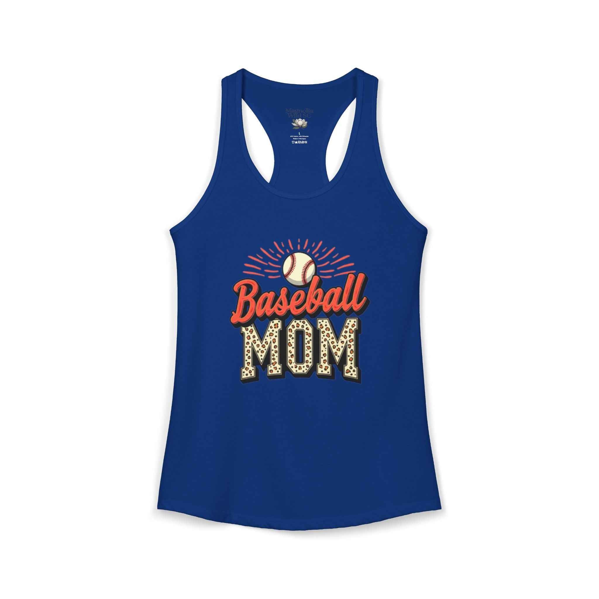 Baseball Mom Racerback Tank – Personalized Name & Number Option