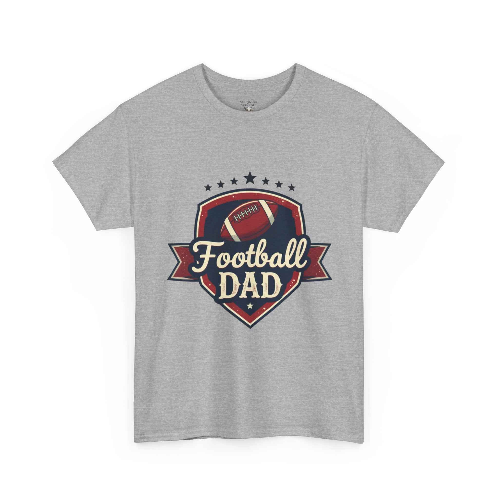 Retro Badge Style: The Vintage Football Dad Shield Tee