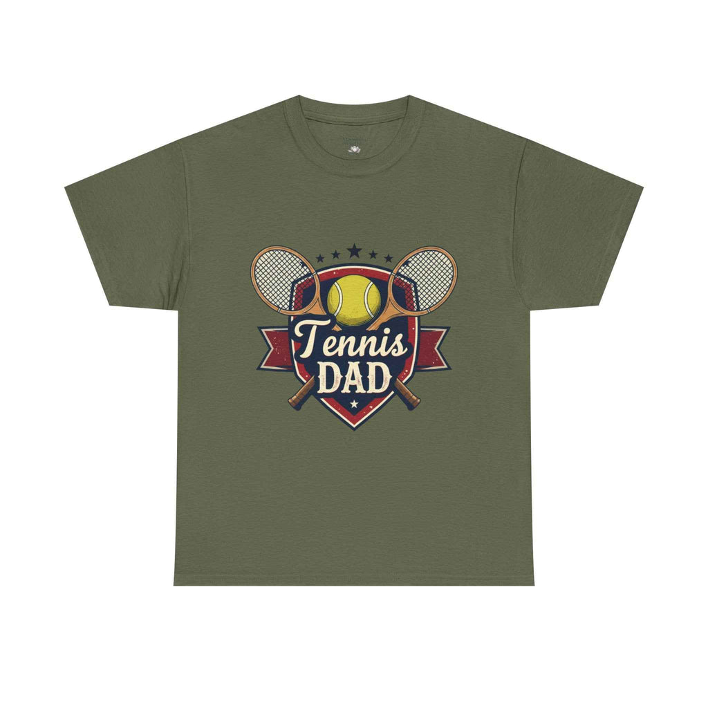 Retro Badge Style: The Vintage Tennis Dad Shield Tee